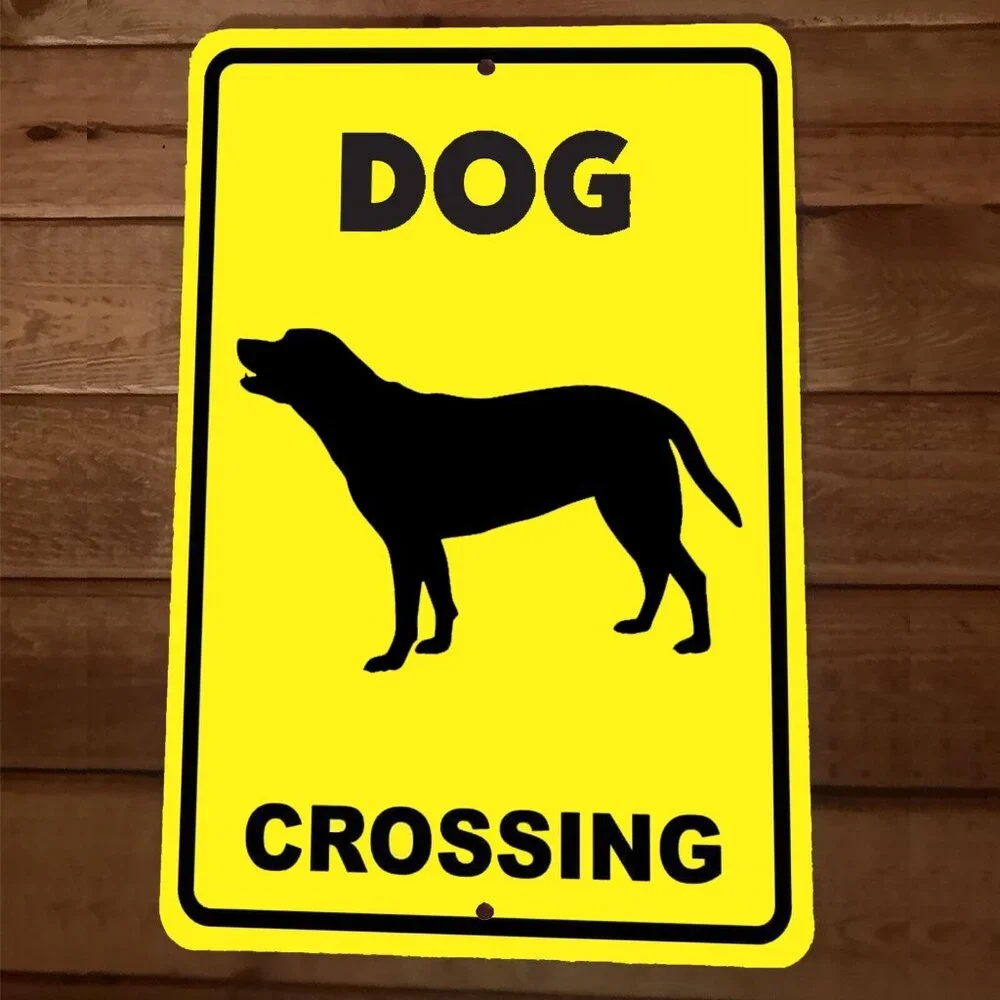 Dog Crossing 8x12 Metal Wall Sign Animal‎ Poster